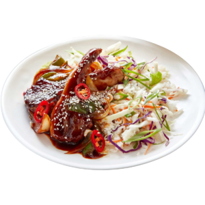 Lamb Chops Served with a Choice of Rice or Salad